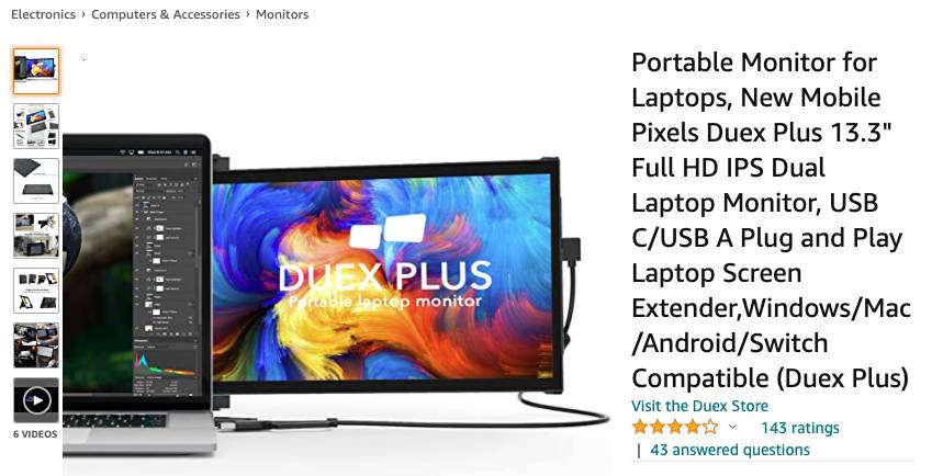 Portable Monitor for Laptops