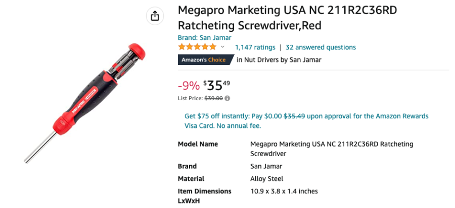 MegaPro 13-in-1 Ratcheting Driver