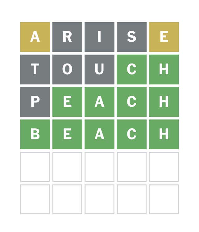 Image for article titled Today's Wordle Hints (and Answer) for Monday, August 21