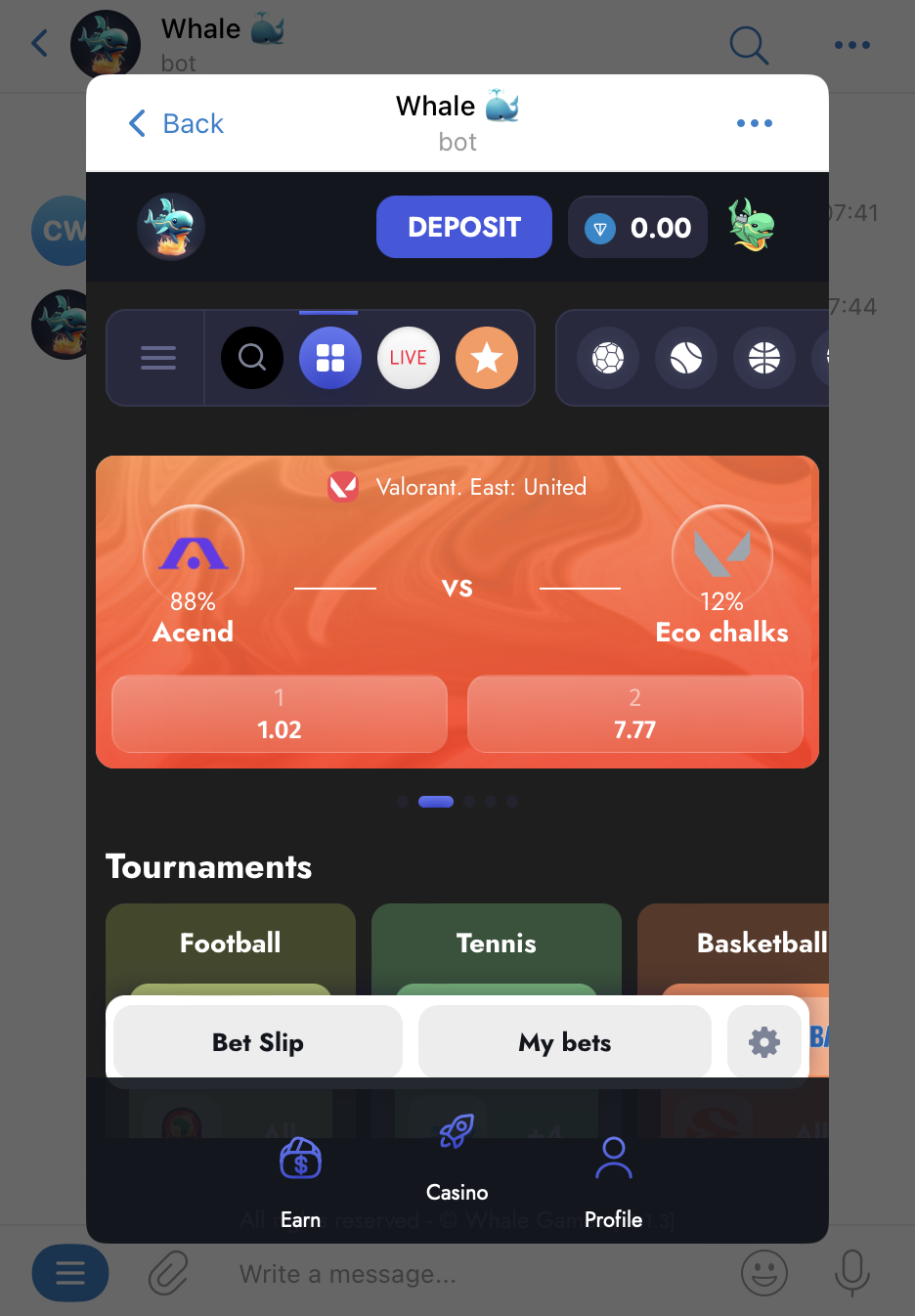 Whale.io Telegram review