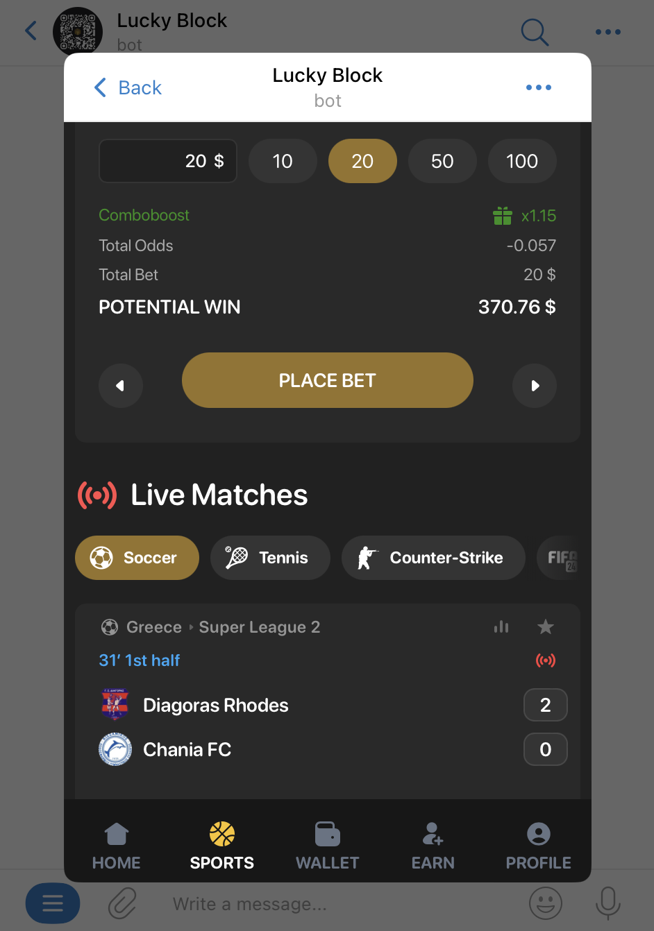 Lucky Block Telegram casino