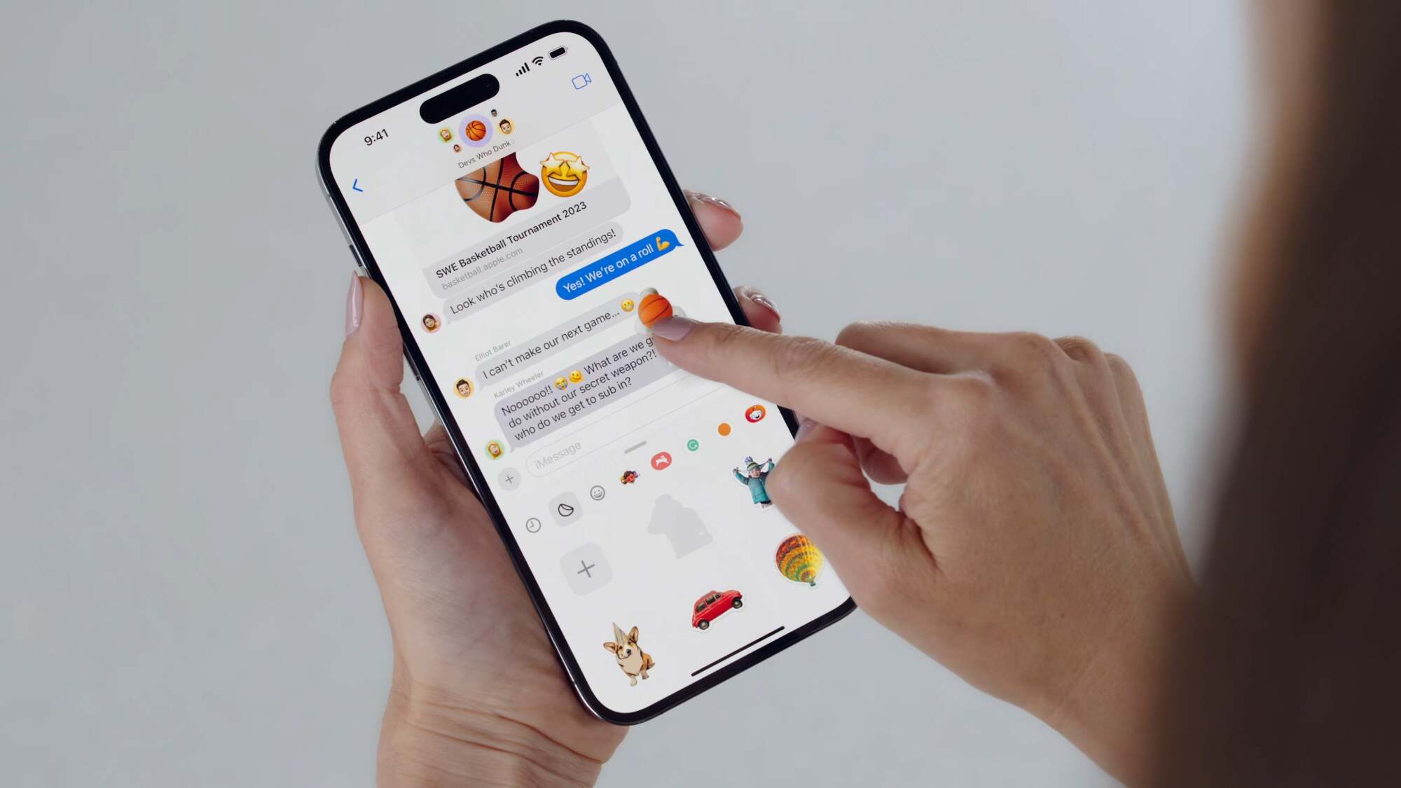 reacting to imessage