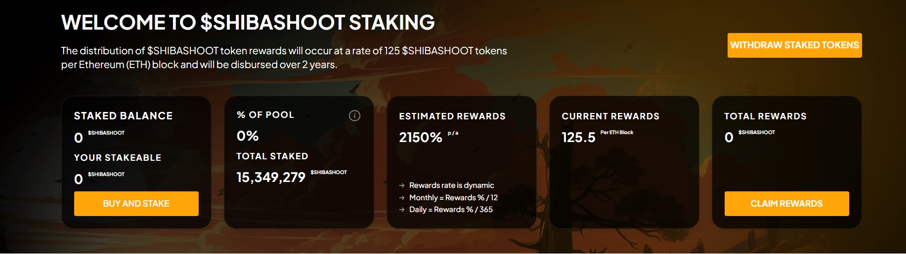 Shiba Shootout Offers Sky-High Staking Rewards