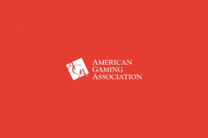 American Gaming Association logo in white on red background. FanDuel joins DraftKings in resigning from the American Gaming Association