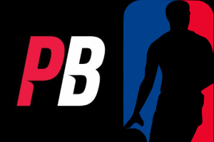 AGCO moves to suspend PointsBet over major NBA betting failures. Red and white “PB” letters on a black background appear beside a black silhouette of a basketball player dribbling inside a blue and red vertical rectangle.